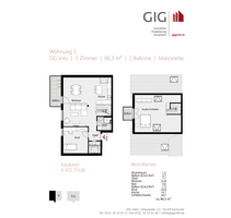 Wohnung zum Kaufen in Karlsruhe 472.731,00 € 86.3 m²