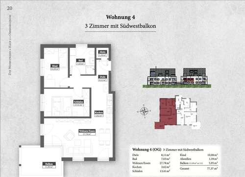 Foto - Wohnung zum Kaufen in Mering 490.000,00 € 77.37 m²