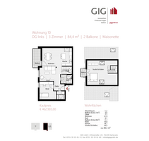 Wohnung zum Kaufen in Karlsruhe 462.903,00 € 84.4 m²