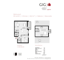 Wohnung zum Kaufen in Karlsruhe 480.900,00 € 84 m²