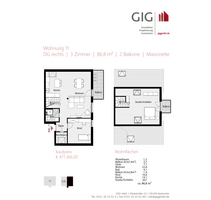 Wohnung zum Kaufen in Karlsruhe 471.366,00 € 86.8 m²