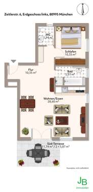 Foto - Wohnung zum Mieten in München 1.130,00 € 62.42 m²