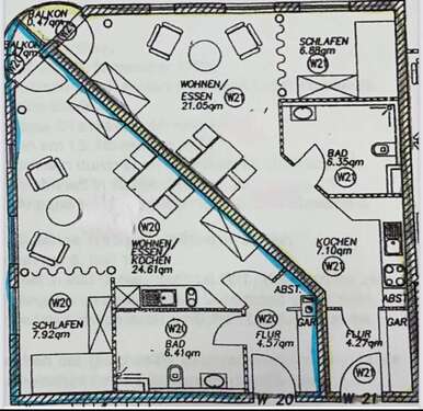 Foto - Wohnung zum Kaufen in Zwickau (Innenstadt) 62.720,00 € 42.66 m²