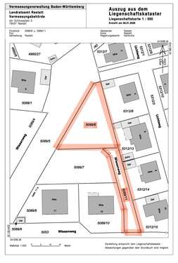 Foto - Grundstück zu verkaufen in Rastatt 285.000,00 € 642 m²