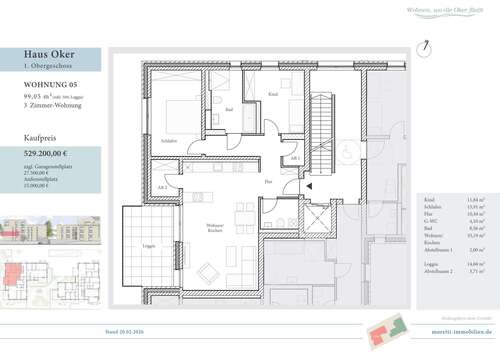Foto - Wohnung zum Kaufen in Wolfenbüttel 529.200,00 € 99.05 m²