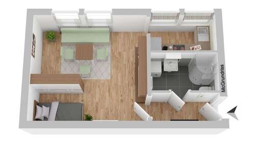 Foto - Wohnung zum Mieten in Regensburg 505,00 € 38 m²