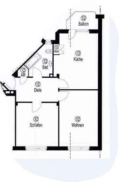 Foto - Wohnung zum Mieten in Düsseldorf 1.080,00 € 78 m²