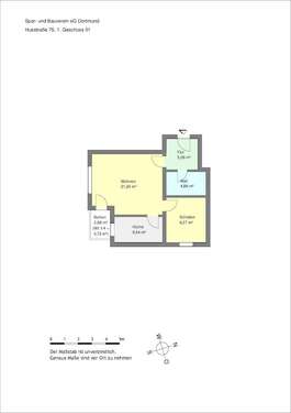Foto - Wohnung zum Mieten in Dortmund 260,70 € 49 m²
