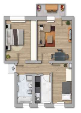 Foto - Wohnung zum Mieten in Merseburg 385,00 € 59.09 m²