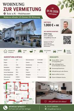 Foto - Wohnung zum Mieten in Sulz a.N. 1.000,00 € 101 m²