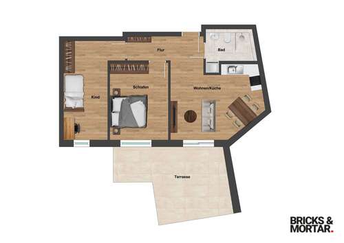 Foto - Wohnung zum Kaufen in Augsburg 585.000,00 € 70.69 m²
