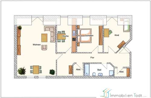Foto - Wohnung zum Mieten in Plauen 500,00 € 107.9 m²