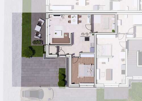 Foto - Wohnung zum Kaufen in Bornheim 299.000,00 € 51.3 m²