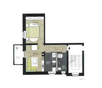 Foto - Wohnung zum Mieten in Fraureuth 313,00 € 43.47 m²