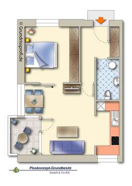 Foto - Wohnung zum Mieten in Celle 495,00 € 47 m²