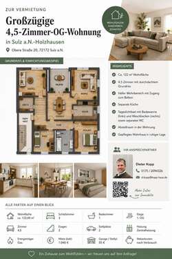 Foto - Wohnung zum Mieten in Sulz a.N. 1.040,00 € 122 m²