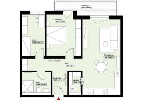 Foto - Wohnung zum Kaufen in Bretten 410.000,00 € 77.96 m²