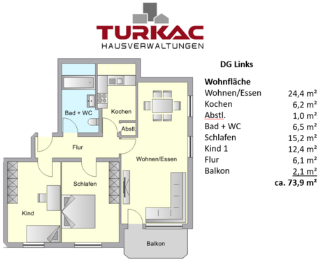 Foto - Wohnung zum Kaufen in Dautphetal 140.000,00 € 73.9 m²