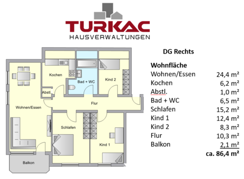 Foto - Wohnung zum Kaufen in Dautphetal 165.000,00 € 86.4 m²