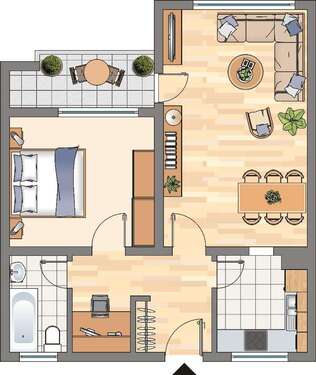Foto - Wohnung zum Mieten in Dortmund 469,00 € 60 m²