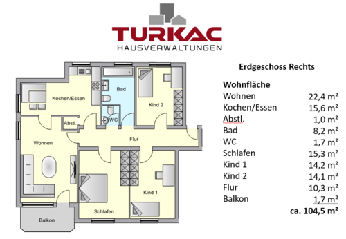 Foto - Wohnung zum Kaufen in Dautphetal 197.000,00 € 104.5 m²