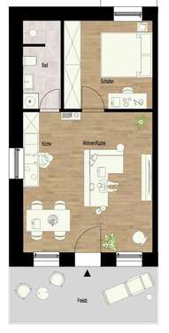 Foto - Wohnung zum Mieten in Mörlenbach-Weiher 680,00 € 47 m²