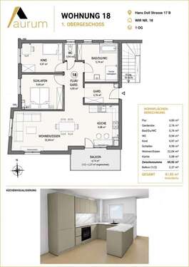 Foto - Wohnung zum Mieten in Sinsheim-Reihen 1.100,00 € 62 m²