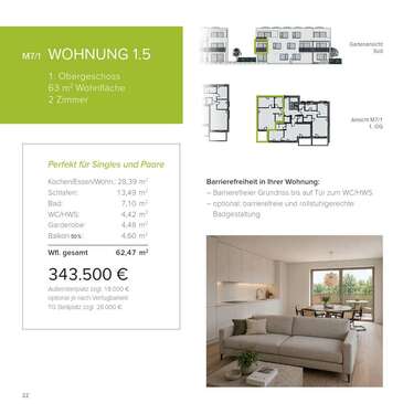 Foto - Wohnung zum Kaufen in Langenau 343.500,00 € 63 m²