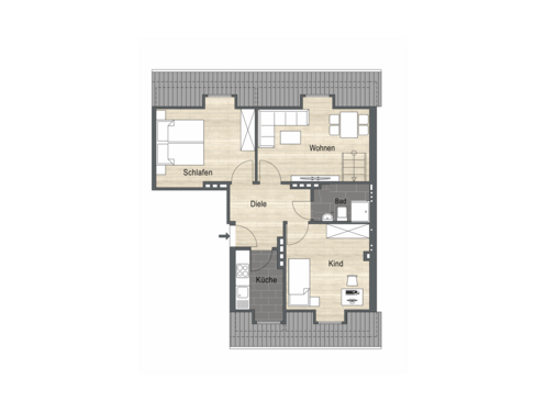 Foto - Wohnung zum Kaufen in Solingen 129.000,00 € 59 m²