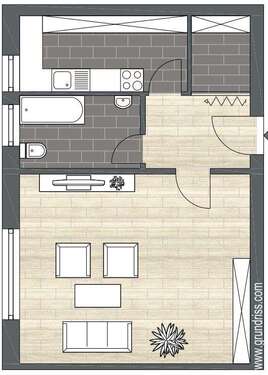 Foto - Wohnung zum Mieten in Coburg 340,00 € 29.24 m²