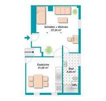 Wohnung zum Mieten in Unterwaldhausen 600,00 € 62 m²