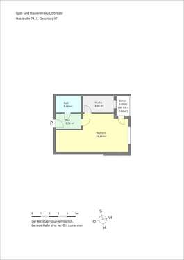 Foto - Wohnung zum Mieten in Dortmund 305,50 € 47 m²