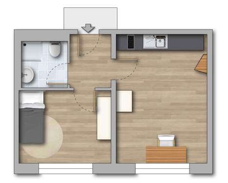 Foto - Wohnung zum Mieten in Greifswald 325,25 € 32.5 m²