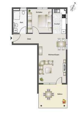 Foto - Wohnung zum Mieten in Schöntal -Oberkessach 820,00 € 63 m²