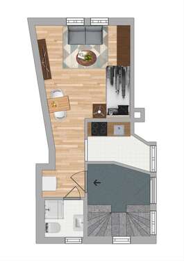 Foto - Wohnung zum Mieten in Wallau Hofheim 520,00 € 27 m²