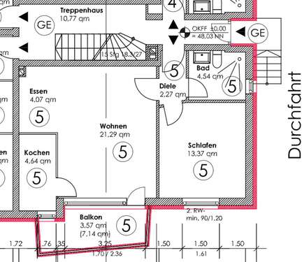 Foto - Wohnung zum Mieten in Hilden 600,00 € 57 m²
