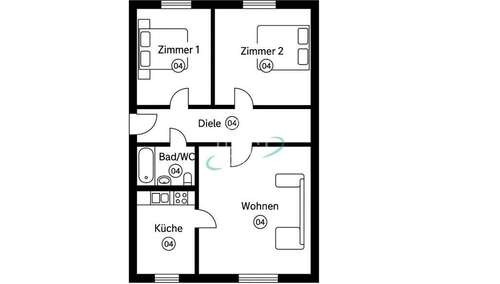 Foto - Wohnung zum Kaufen in Leipzig 184.000,00 € 64.38 m²