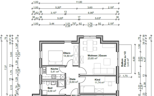 Foto - Wohnung zum Mieten in Oberhummel 1.044,00 € 72 m²