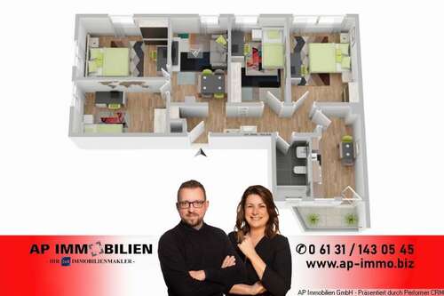 Foto - Wohnung zum Kaufen in Mainz 339.900,00 € 96 m²
