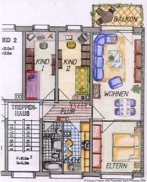 Foto - Wohnung zum Mieten in Gera 350,00 € 70 m²