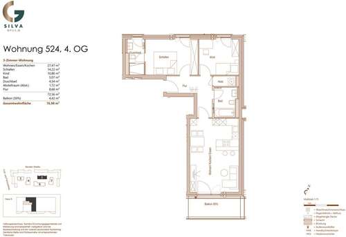 Foto - Wohnung zum Kaufen in Geretsried 539.900,00 € 76.98 m²