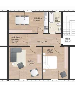 Foto - Wohnung zum Kaufen in Wuppertal 109.000,00 € 59 m²