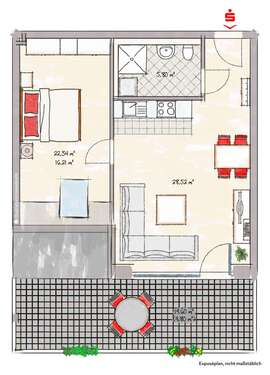 Foto - Wohnung zum Mieten in Dülmen 780,00 € 59.8 m²