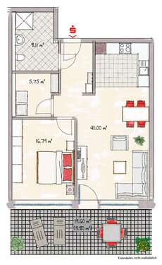 Foto - Wohnung zum Mieten in Dülmen 1.012,50 € 80.74 m²