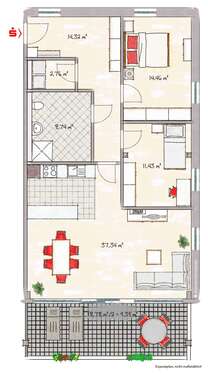 Foto - Wohnung zum Mieten in Dülmen 1.225,00 € 98.45 m²