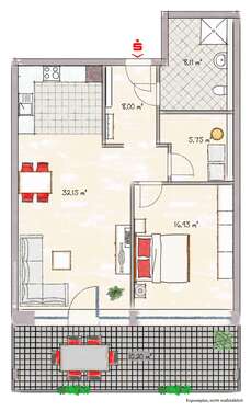 Foto - Wohnung zum Mieten in Dülmen 1.012,50 € 81.14 m²