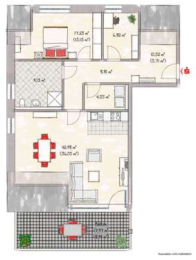 Foto - Wohnung zum Mieten in Dülmen 1.187,50 € 95.4 m²