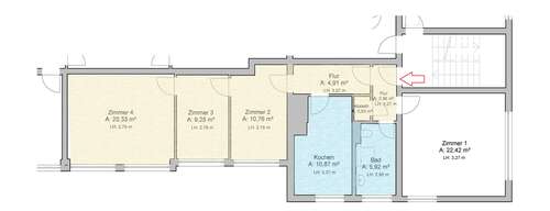 Foto - Wohnung zum Mieten in Hildesheim 575,00 € 89 m²