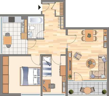 Foto - Wohnung zum Mieten in Dortmund 402,61 € 76.28 m²