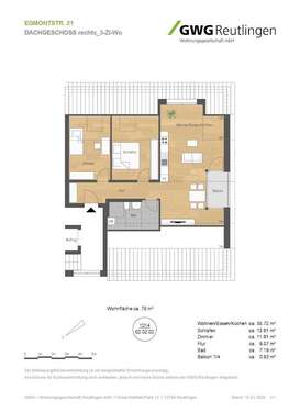 Foto - Wohnung zum Mieten in Reutlingen 707,46 € 78 m²